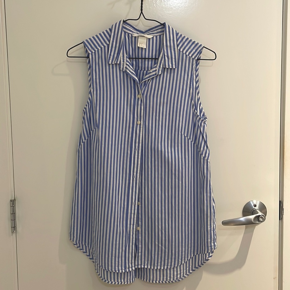 H&M - sleeveless stripe shirt